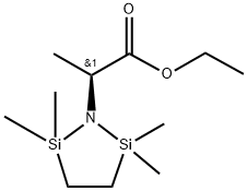 1-Aza-2,5-disilacyclopentane-1-acetic  acid,  -alpha-,2,2,5,5-pentamethyl-,  ethyl  ester,  (S)-  (9CI),149181-77-1,结构式