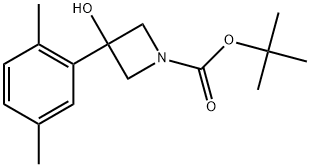 1,1-Dimethylethyl 3-(2,5-dimethylphenyl)-3-hydroxy-1-azetidinecarboxylate,1491892-92-2,结构式