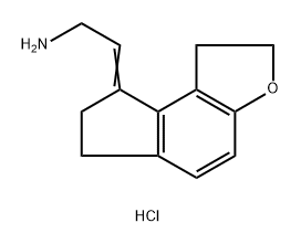 Ethanamine, 2-(1,2,6,7-tetrahydro-8H-indeno[5,4-b]furan-8-ylidene)-, hydrochloride (1:1),1493741-79-9,结构式