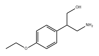 Benzeneethanol, β-(aminomethyl)-4-ethoxy- Structure