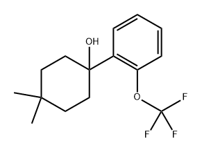 4,4-dimethyl-1-(2-(trifluoromethoxy)phenyl)cyclohexanol 化学構造式