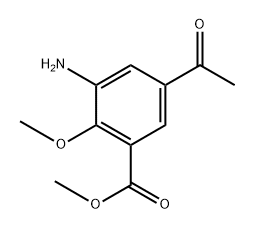 methyl 5-acetyl-3-amino-2-methoxybenzoate 化学構造式