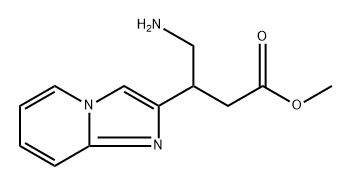 Imidazo[1,2-a]pyridine-2-propanoic acid, β-(aminomethyl)-, methyl ester 化学構造式