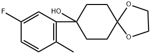 8-(5-fluoro-2-methylphenyl)-1,4-dioxaspiro[4.5]decan-8-ol Structure