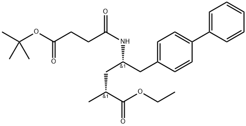 [1,?1'-?Biphenyl]?-?4-?pentanoic acid, γ-?[[4-?(1,?1-?dimethylethoxy)?-?1,?4-?dioxobutyl]?amino]?-?α-?methyl-?, ethyl ester, [S-?(R*,?S*)?]?- (9CI) Struktur