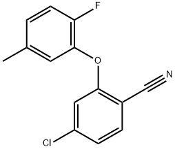 4-Chloro-2-(2-fluoro-5-methylphenoxy)benzonitrile Structure