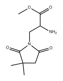 1-Pyrrolidinepropanoic acid, α-amino-3,3-dimethyl-2,5-dioxo-, methyl ester Struktur