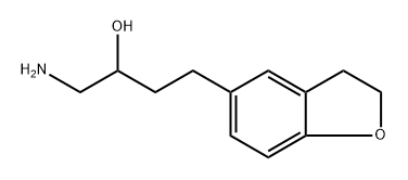 5-Benzofuranpropanol, α-(aminomethyl)-2,3-dihydro- 化学構造式