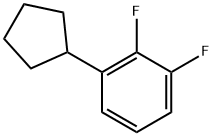 1-Cyclopentyl-2,3-difluorobenzene 化学構造式