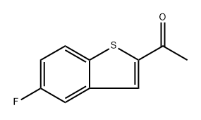 1-(5-fluoro-1-benzothiophen-2-yl)ethan-1-one 化学構造式