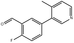 2-fluoro-5-(4-methylpyridin-3-yl)benzaldehyde Structure