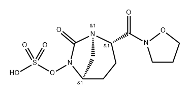 (1R,2S,5R)-2-(2-Isoxazolidinylcarbonyl)-7-oxo1,6-diazabicyclo[3.2.1]oct-6-yl hydrogen sulfate Struktur
