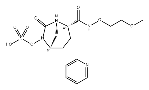 pyridinium (2S,5R)-N-(2-methoxyethoxy)-7-oxo-6-(sulfooxy)-1,6-diazabicyclo[3.2.1]-octane-2-carboxamide Structure