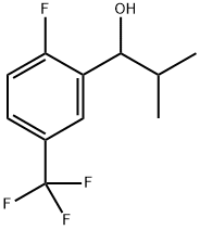 1-(2-fluoro-5-(trifluoromethyl)phenyl)-2-methylpropan-1-ol 化学構造式