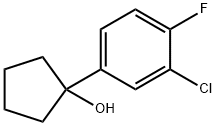 1-(3-chloro-4-fluorophenyl)cyclopentanol Structure