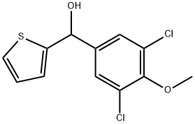 (3,5-dichloro-4-methoxyphenyl)(thiophen-2-yl)methanol 结构式