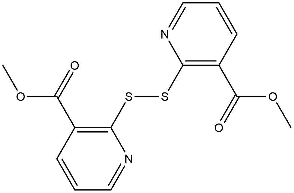 3-Pyridinecarboxylic acid, 2,2'-dithiobis-, 3,3'-dimethyl ester Structure