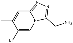 1-{6-bromo-7-methyl-[1,2,4]triazolo[4,3-a]pyridin-3-yl}methanamine Structure