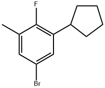 5-Bromo-1-cyclopentyl-2-fluoro-3-methylbenzene Structure