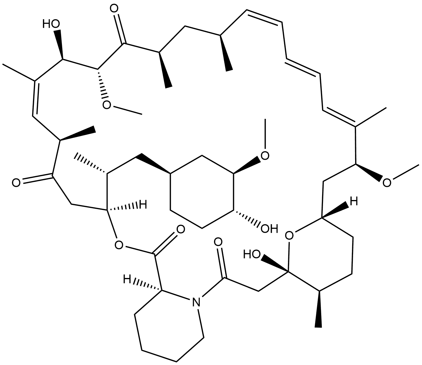 Rapamycin, 15-deoxo- Structure