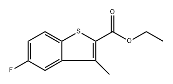 ethyl 5-fluoro-3-methylbenzo[b]thiophene-2-carboxylate 化学構造式