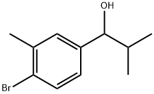 1-(4-bromo-3-methylphenyl)-2-methylpropan-1-ol 化学構造式