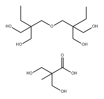 Propanoic acid, 3-hydroxy-2-(hydroxymethyl)-2-methyl-, polymer with 2,2-oxybis(methylene)bis2-ethyl-1,3-propanediol Structure