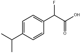 Benzeneacetic acid, α-fluoro-4-(1-methylethyl)- 化学構造式