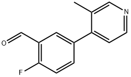 2-fluoro-5-(3-methylpyridin-4-yl)benzaldehyde 结构式