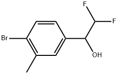 4-Bromo-α-(difluoromethyl)-3-methylbenzenemethanol 化学構造式