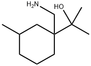 Cyclohexanemethanol, 1-(aminomethyl)-α,α,3-trimethyl- Struktur