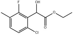 Ethyl 6-chloro-2-fluoro-α-hydroxy-3-methylbenzeneacetate Structure