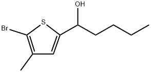 5-Bromo-α-butyl-4-methyl-2-thiophenemethanol 化学構造式