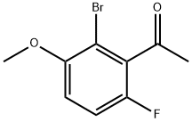 1-(2-Bromo-6-fluoro-3-methoxyphenyl)ethanone 结构式