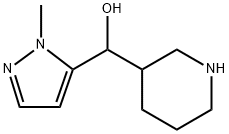 3-Piperidinemethanol, α-(1-methyl-1H-pyrazol-5-yl)- Struktur