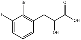Benzenepropanoic acid, 2-bromo-3-fluoro-α-hydroxy- 化学構造式