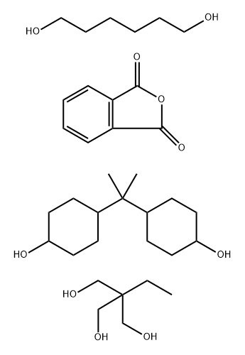 1,3-Isobenzofurandione polymer with 2-ethyl-2-(hydroxymethyl)-1,3-propanediol, 1,6-hexanediol and 4,4'-(1-methylethylidene)bis(cyclohexanol),150739-77-8,结构式