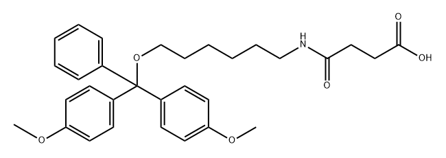 Butanoic acid, 4-[[6-[bis(4-methoxyphenyl)phenylmethoxy]hexyl]amino]-4-oxo- Struktur