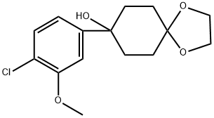 8-(4-chloro-3-methoxyphenyl)-1,4-dioxaspiro[4.5]decan-8-ol Structure