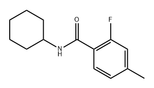 N-cyclohexyl-2-fluoro-4-methylbenzamide,1508439-74-4,结构式