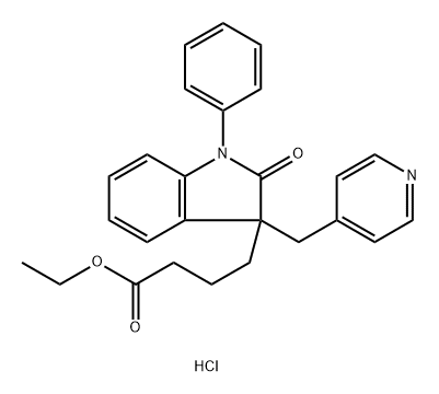 2,3-dihydro-2-oxo-1-phenyl-3-(4-pyridinylmethyl)-1H-indole-3-butanoic acid ethyl ester,150897-91-9,结构式
