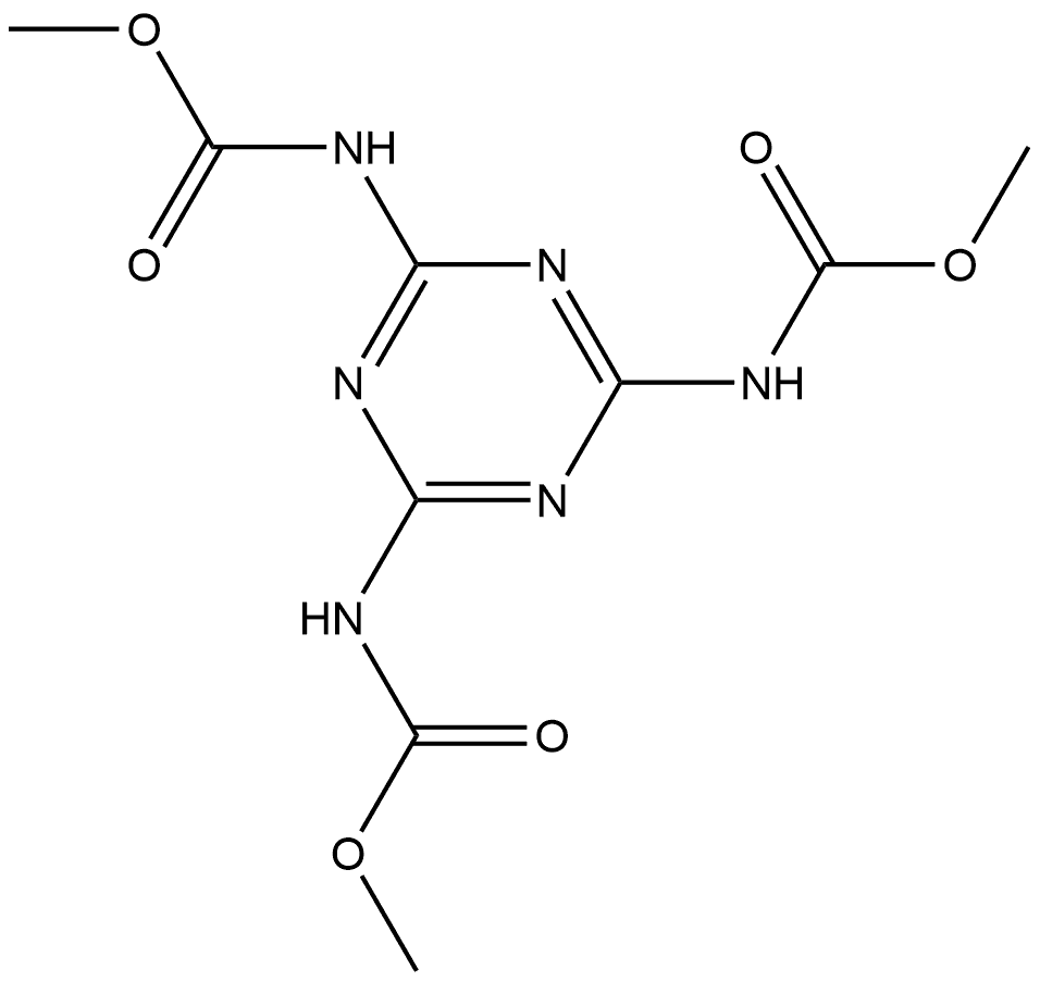 Carbamic acid, N,N',N''-(1,3,5-triazine-2,4,6-triyl)tris-, C,C',C''-trimethyl ester 结构式