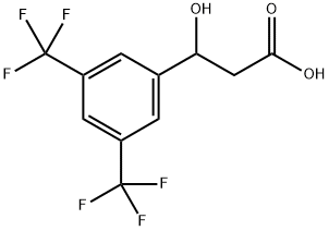 3-(3,5-Bis(trifluoromethyl)phenyl)-3-hydroxypropanoic acid Structure