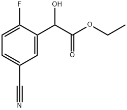 Ethyl 5-cyano-2-fluoro-α-hydroxybenzeneacetate Structure