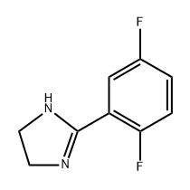 2-(2,5-difluorophenyl)-4,5-dihydro-1H-imidazole 化学構造式