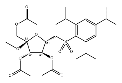 .alpha.-D-Fructofuranoside,메틸6-데옥시-6-2,4,6-트리스(1-메틸에틸)페닐술포닐-,트리아세테이트