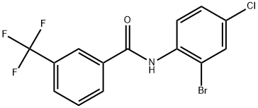 N-(2-Bromo-4-chlorophenyl)-3-(trifluoromethyl)benzamide 结构式