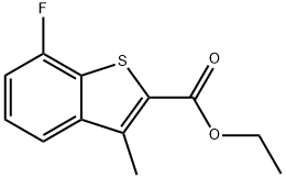 7-氟-3-甲基-1-苯并噻吩-2-羧酸乙酯, 1511487-98-1, 结构式