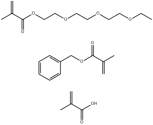 2-Methyl-2-propenoic acid polymer with 2-[2-(2-ethoxyethoxy)ethoxy]ethyl 2-methyl-2-propenoate and phenylmethyl 2-methyl-2-propenoate, block 化学構造式