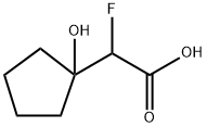 Cyclopentaneacetic acid, α-fluoro-1-hydroxy- 化学構造式